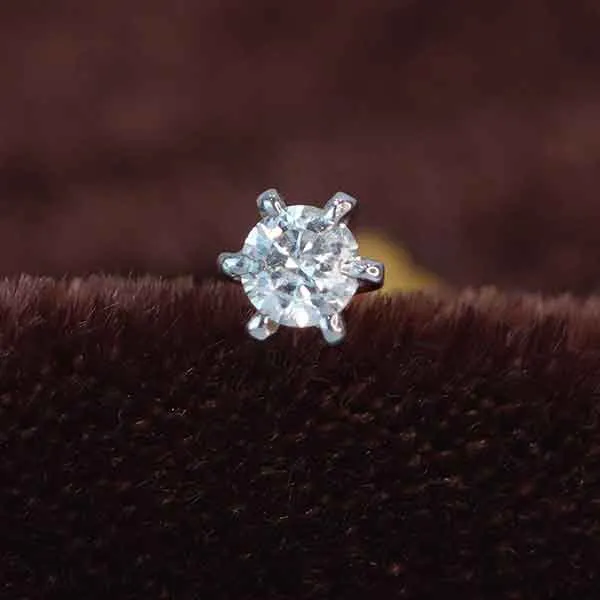 Crystal Diamond Cut Nose Pin